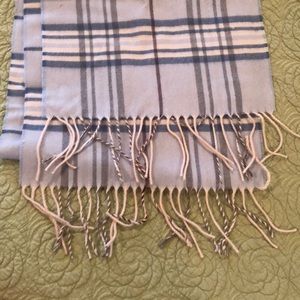 Blue plaid scarf